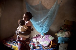 Mother of four at home near Maputo, Mozambique