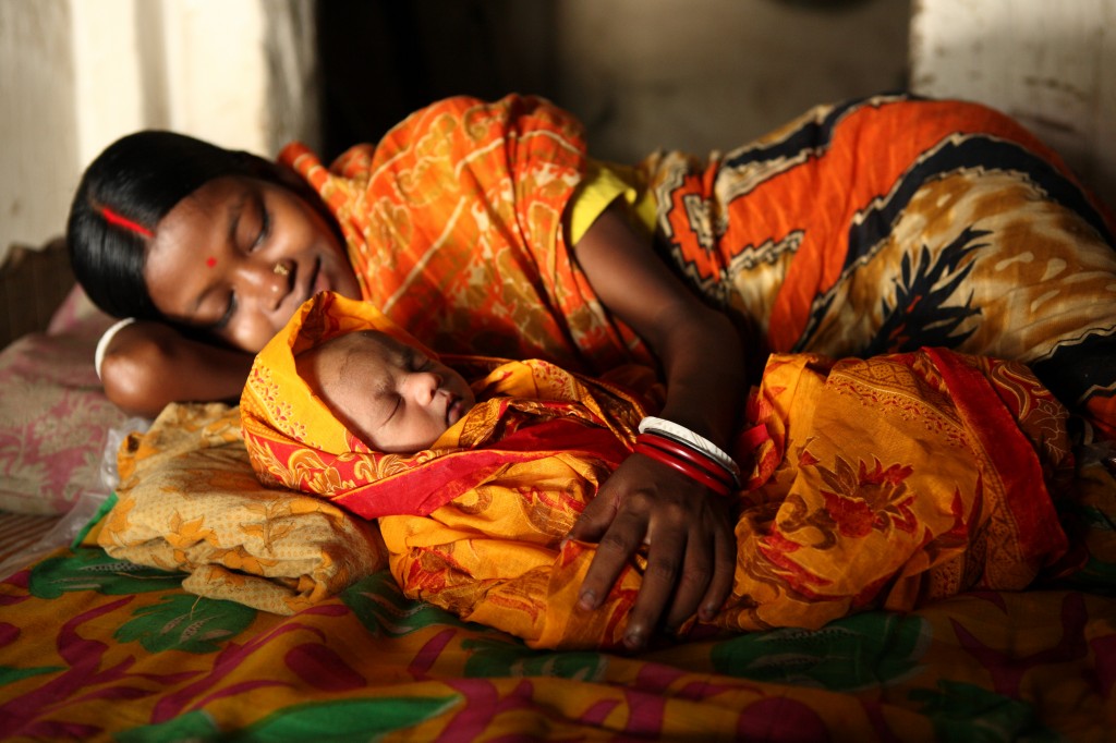 Mother and newborn