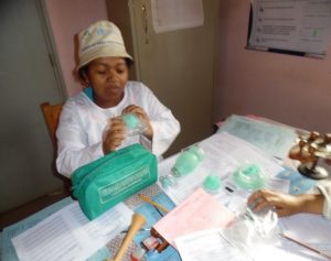 Rasazy at her desk, working