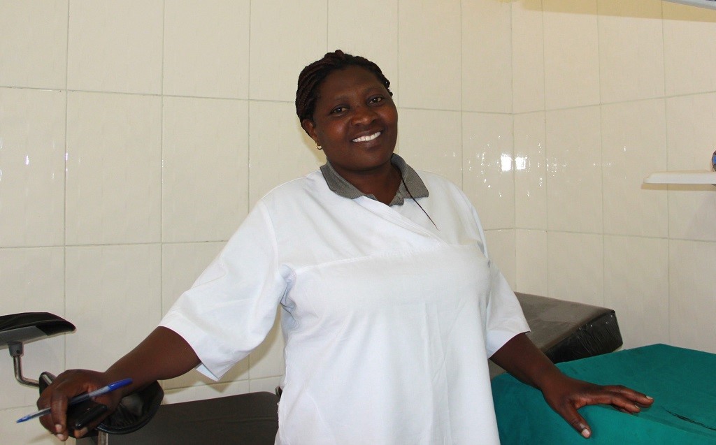 Nurse and mentee Nyirajyambere Julienne at Bisate Health Center, where she works.