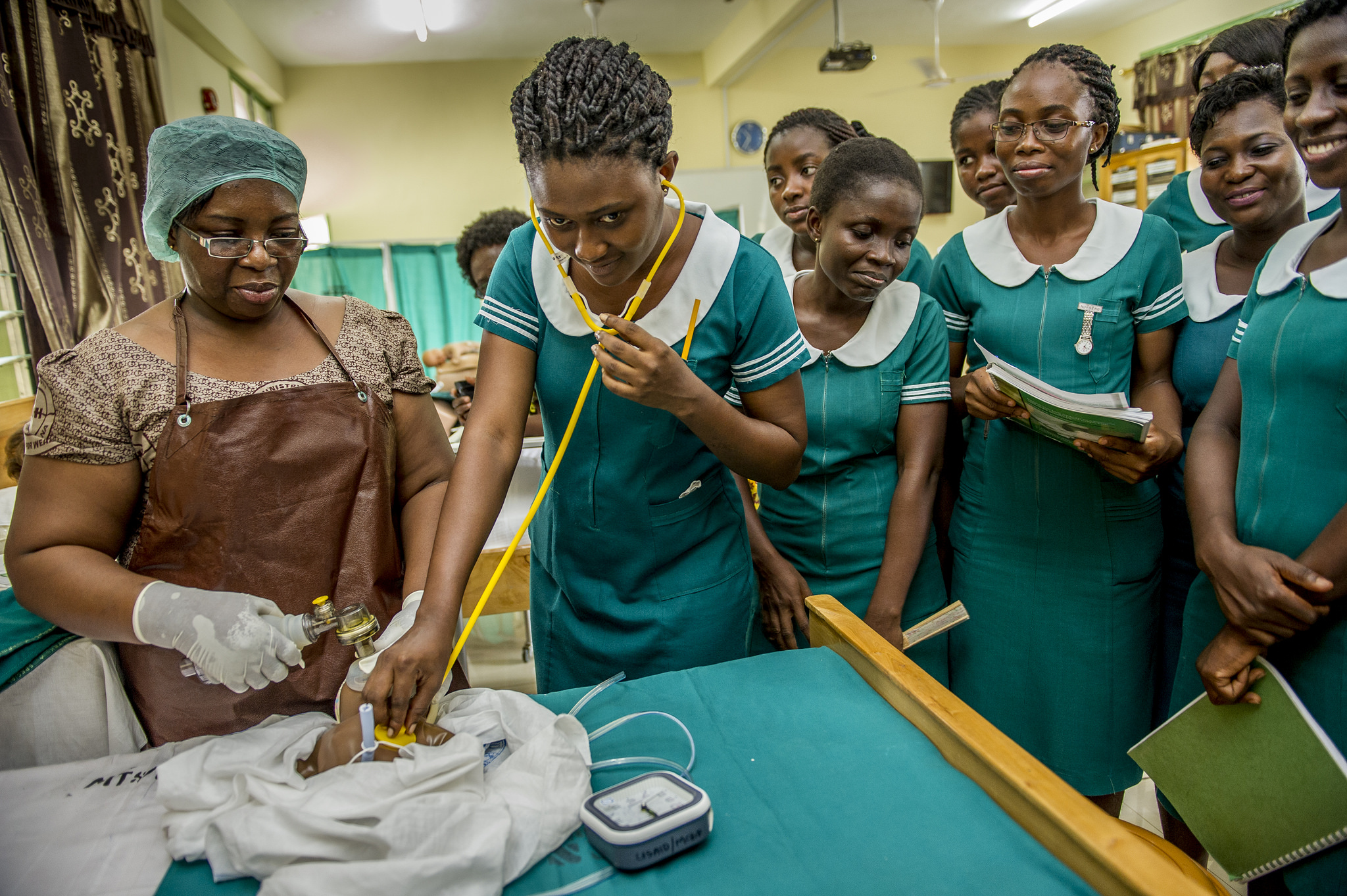 Students at Hohoe Midwifery Training School in Ghana.