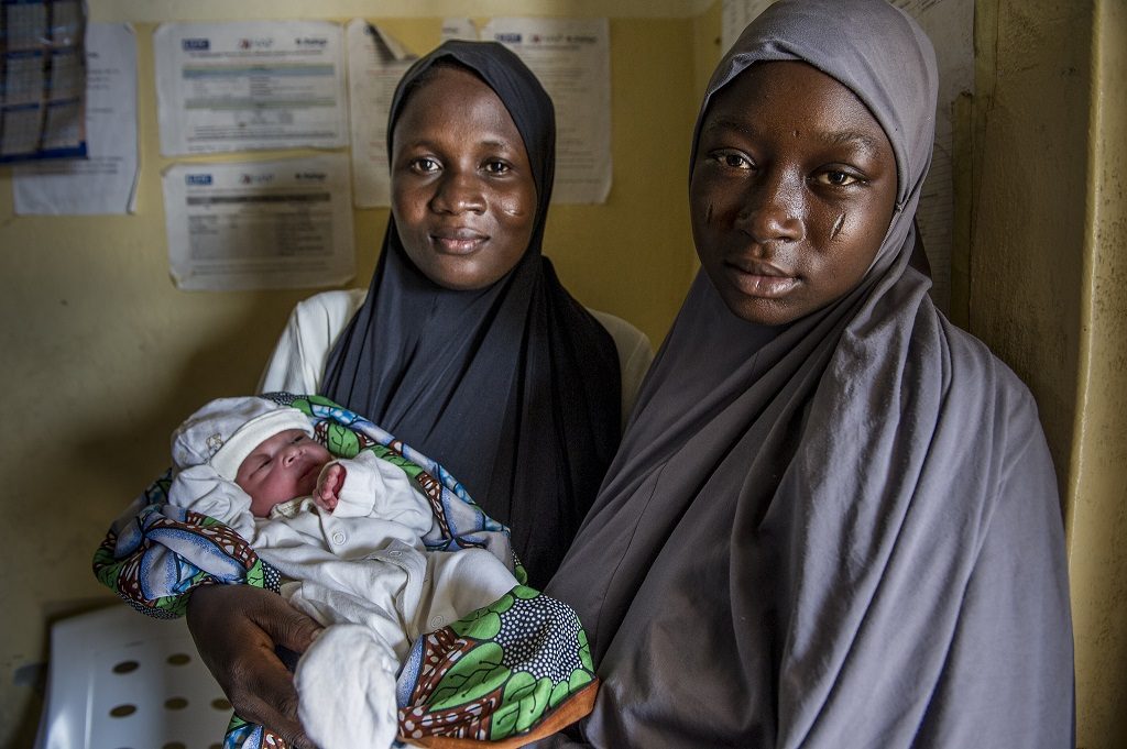 ixteen-year-old Aisha Lausali after delivering her first child at a hospital in Gusau, Nigeria