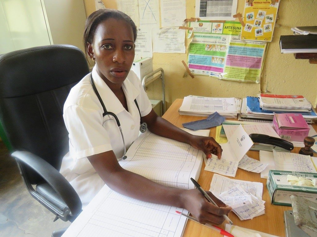 Nurse Zelinha João in her office