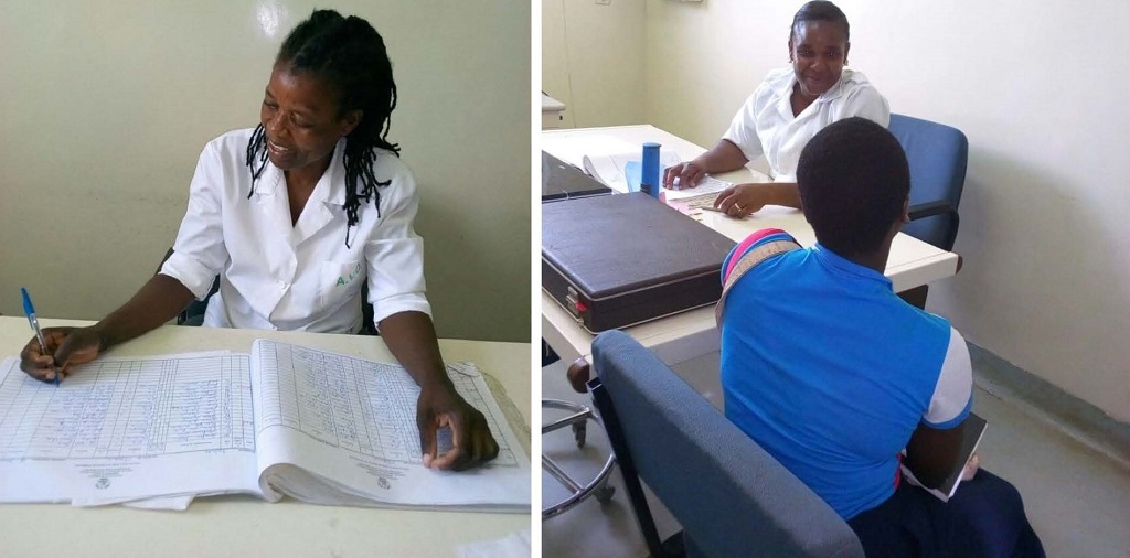 Dr. Cristina Santana and Nurse Deogrecia Chuquela at Muxungué Rural Hospital.