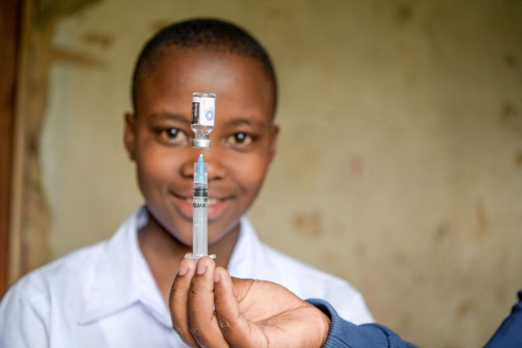 A syringe with medicine