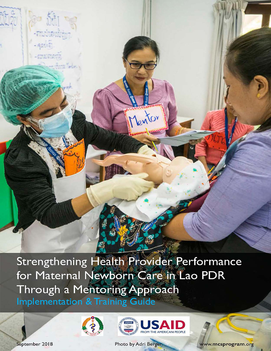 Strengthening Health Provider Performance for Maternal Newborn Care in Lao PDR a Mentoring Approach