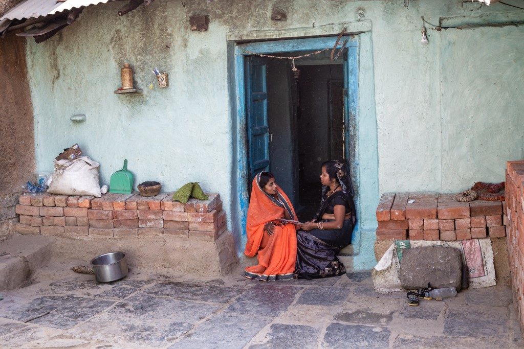 Tileshwari and Ishwari at Tileshwari’s home in Meu village