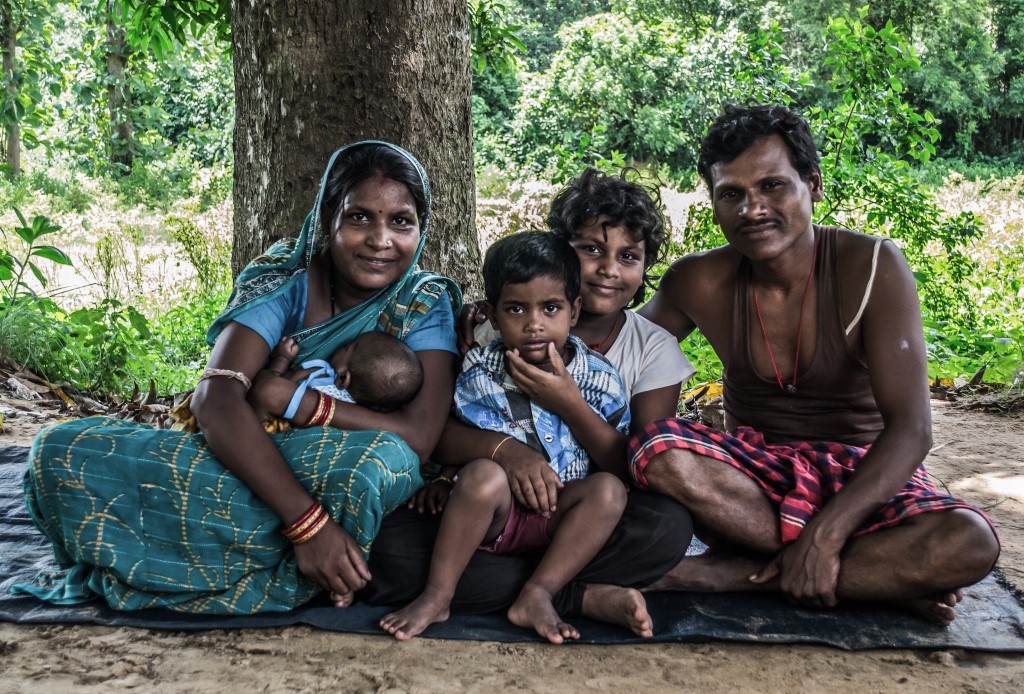 Jyoti Rani and Pratap Patra with their children.