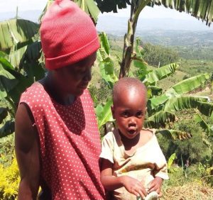 Annet Kantero with her son, who recovered from illness after receiving a correct diagnosis at an MCSP-supported health facility.